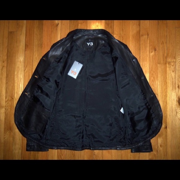 Y-3 ADIDAS 3-BUTTON LAMBSKIN BLAZER - M - Picture 5 of 6